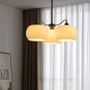 Pendant Lamps Retro Living Room Chandelier Nordic Designer Creative Persimmon Restaurant Bedroom Lamp Milk White Glass Lights