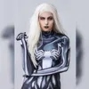 Halloween vuxna barn svart gift cosplay kostym fest kvinnliga flickor kvinna superhjälte zentai bodysuit g0925228k