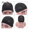 Wig Caps 10Pcs Breathable Mesh Cap For Wigs Making Black Dome Cap Wholesale Weaving Cap Elastic Nylon Wig Caps S M L Size Wig Accessories 231211