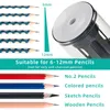 Apontadores de lápis Apontador de lápis elétrico automático grande resistente para lápis coloridos de 6-12mm USB mecânico para crianças artistas papelaria 231212