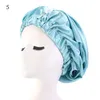 BERETS PURE Color Chemo Caps Hair Care Ladies Cover Elastic Band Hat Silky Headwrap Night Sleeping Cap Satin Bonnets