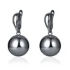 Boucles d'oreilles Seanlov mode or/argent couleur noir coloré boule Design goutte pour femmes bijoux rond pendant