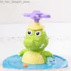 Jouets de bain Enfants Bain Eau Spray Jouet Mignon Crocodile Arroseur Rotatif Flottant Piscine Bain Salle De Bain Baignoire Jouets pour Bébé Q231212