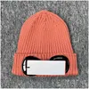 Beanie/Skull Caps CP Hats 2 Lens Caps Glasögon Goggles Beanies Men Sticked Skl Company Outdoor Women Unie Winter Beanie Black Grey Bonn Otqsws