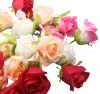 Piccolo bocciolo di rosa Testa di rosa Composizione di fiori da parete Decorazione di nozze Ghirlanda di fiori di seta Fatta a mano Materiale fai da te Decorazioni per feste