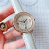 Marke Uhren Frauen Mädchen Kristall Blume Stil Lederband Quarz-armbanduhr CHA192600