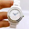 Women Ceramic Watch 3D Camellia Fashion Casual Women's Quartz Analog Wrist Watch Gift265i