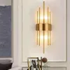 hochwertige Glaswandleuchte moderne LED-Wandleuchten AC110V 220V Wohnzimmer Schlafzimmer Lampe Höhe 65cm LLFA243H