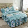 Bed Skirt Sheet Lace Elastic Fitted Double Bedspread With Pillowcases Mattress Cover Bedding King Size Bedsheet