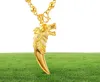 Hip Hop Style Fashion Mens Pendant Wolf Shaped 18k Yellow Gold Filled Big Heavy Pendant Jewelry Gift11125201930319