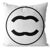 Haute qualité Designer coton coussin noir et blanc coussin lettre maison taie d'oreiller canapé décoration coussin luxe taies d'oreiller