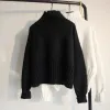 Women Knitted Sweaters Pullovers Casual Slim Solid Turtleneck Coat Pullovers Female Soft Warm Jumper Tops