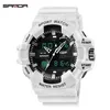 Sanda Men Watches White G Style Sport Watch LED Digital Waterproof Casual Watch S Thock Man Clock Relogios Masculino Watch Man X0311r