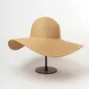 Шляпа шляпы с широкими краями ковша шляпы Summer Solid Color Fashion Outpone 14 см. Extance Sun Shat Hat Womens Sun Sun Hat Str Tourism Складная ультрафиолетовая панама оптом J240425