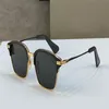 Quadratische Piloten-Sonnenbrille, mattschwarz, goldfarben, dunkelgraue Linse, Sport-Sonnenbrille für Herren, Sonnenbrille, UV-Brille mit Box295D