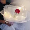 10pc Dekoracja imprezowa LED Luminous Rose Rose Balloon Transparent Wave Balon Walentynki Prezent Luminous Party Wedding Decoration Balon 231212