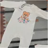 Barboteuses Barboteuses pour bébé nouveau-né bébé fille marque dessin animé Costume coton vêtements combinaison enfants body bébés barboteuse tenue Drop Del Dhfbr