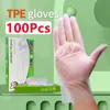 Autre organisation de ménage jetable 100 gants de travail cuisine nettoyage qualités alimentaire transparent sécurité antidérapant sans latex acide pcs ménage 231211