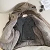 Jaquetas 4-12 anos adolescentes meninos jaqueta de inverno mais veludo quente crianças blusão casaco para meninas gola de pele com capuz parka crianças outerwear