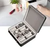 Watch Boxes Box 2/8/12 Slot Case For Men Women Luxury Display Showcase Leather Jewelry Storage Holder