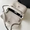 10A Sac de designer de qualité supérieure Sac de selle Sac à bandoulière de luxe 28cm Dame moyenne Mode Sac à bandoulière Véritable Sac à chaîne en cuir Portefeuille avec boîte Y033 Sac de messager blanc