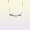 NEW 925 Sterling Silver Spring Bird Curved Bar Necklace Elegant Temperament Suitable Gift Clavicle Chain Jewelry 3971306307029