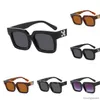 Lüks Offs Beyaz Moda Çerçeveleri Güneş Gözlüğü Erkek Kadın Güneş Gözlüğü Ok X Çerçeve Gözlük Trendi Hip Hop Square Sunglasse Spor Seyahat Güneş Gözlükleri A19