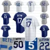 Niños para hombre 17 Shohei Ohtani 2024 Jerseys de béisbol Blanco Azul Juventud Mujeres Freddie Freeman Mookie Betts Clayton Kershaw Martinez Taylor Julio Urias Jersey