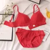 Sexy Set Lace Embroidery Bra Women Push Up Underwear and Panty Plus Size 70 75 80 85 90 ABC Cup Top For Female 231211