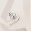 Brincos de argola moissanite diamante gancho quadrado 50 pontos clássico original prata s925 brincos de orelha presentes de feriado joias com certificado