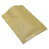 100pcs / lot 7x10cm papier kraft papier d'aluminium refermable sacs d'emballage de qualité alimentaire épicerie fermeture à glissière mylar artisanat papier alimentaire stockage293k