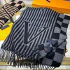 Halsdukar lyx 100 Cashmere Scarf Men Designers Plain Stripes Plaid Letter Printed Scarves Autumn Winter Classic Soft Keep Wart Lightweight Long Shawl F