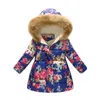 Cardigan engrossar inverno meninas jaquetas moda impressa com capuz outerwear para crianças mais veludo quente crianças casacos presente de natal 231212