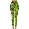 Active Pants Avocado Salad Leggings Green Fruit Print Gym Yoga High Waist Elegant Sport Pockets Quick-Dry Graphic Legging