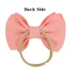 Hair Accessories 20 Color Baby Accessories Infant Girl Cute Big Bow Headband Newborn Solid Headwear Headdress Nylon Elastic Hair Band Dhktu