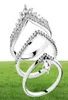 Scalloped Fashion Princess Crown Rings Women Classic Clear CZ Female Temperament Statement Wedding Jewelry Drop P0818174V1404315