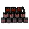 Opslag Flessen 12 stks/partij 60 ml Kaars Potten Glas Amber Pot 60cc Cosmetische Containers Voor Poeder Masker Lotion