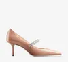 Perfekte Bing-Pump-Hochzeitskleid-Schuhe, hohe Absätze für Damen, Kristallperlen-Riemen, Damen-Pumps, spitze Zehen, sexy Lady-Walking-Schuh, EU35-43