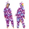 Rompers Kigurumi Children's Pyjama For Boys Girls Unicorn Pyjamas Flanell Kids Dinosaur Pijamas Passar Animal Sleepwear Winter Cat Onesies 231212