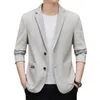 Trajes para hombres Llegada Moda Cepillado Gamuza Otoño Casual Traje individual Chaqueta Tamaño M L XL 2XL 3XL 4XL