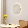 Wall Lamp Natural Stone Round Bedside Dining Room Atmosphere Art Decor Sconce Light 3000K 28/30cm Free Combination