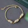 Ancient Inclaid Natural Hotan Jade White Jade Lucky Grass Dolphin Moda Fashion Clover Bracelete Feminino Pulseira de Design Hollow