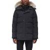 Mens Designer Down Jackets Canadian Parka Winter Waterproof Tyg Män Wolf Fur Jacket Huva Fourrure Outwear Raccoon Furs