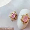 Decorazioni per nail art 10 pz/lotto Fiore di ghiaccio Ovale Opale Zircone Cristalli Lega di metallo Pietre Gioielli Decorazioni per nail art Accessori per unghie Pendenti e ciondoli Forniture 231211