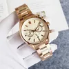 Wristwatches 2024 Men's Top Automatic Hinery 42mm Rose Gold Multi-function Dial Stainless Steel 904L Sports Military Brand Watch