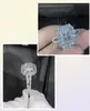 925 Sterling Srebrna Biżuteria Naturalna moissanite Pierścień dla kobiet Osiem serc Biżuteria Anillos Pierścień Wedding Pudełka Gemstone29398167369