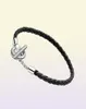 Moments Bracelet 100 925 Sterling Silver Braided Leather Tbar Bracelet Fashion Jewelry Accessories25453275050895