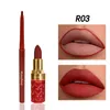 2-in-1-Lippen-Make-up-Sets, mattes Lipgloss, Lipliner-Set, Lipliner-Stift, flüssiger Lippenstift-Set, wasserfester Lipgloss, langlebiges Lippenstift-Stift-Set