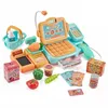 Tools Workshop Electronic Mini Simulated Supermarket Cash Register Kits Toys Kids Checkout Counter Role Pretend Play Cashier Girl Toy 231211