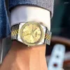 Bilek saatleri Junyu Klasik Erkekler İzle Business Lüks Otomatik Mekanik Bilek Swatch Takvim Günlük Yüksek Kaliteli Erkekler